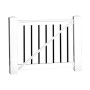 Durables 3 1/2' x 5' Kirklees Vinyl Railing Gate With Round Black Aluminum Spindles - Includes Gate Hardware (Tan) 
