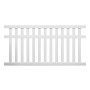 Durables 5' x 6' Waldston Vinyl Pool Fence Section With Aluminum Insert in Bottom Rail (White) 