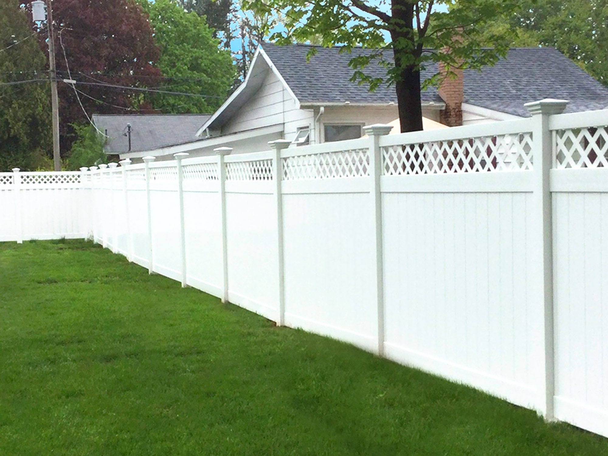 Durables Canterbury Style Hurricane Wind Rated Vinyl Privacy Fence