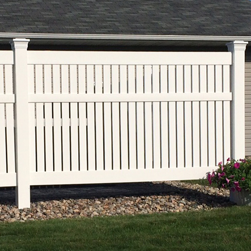 Vinyl Semi-Privacy Fence Section
