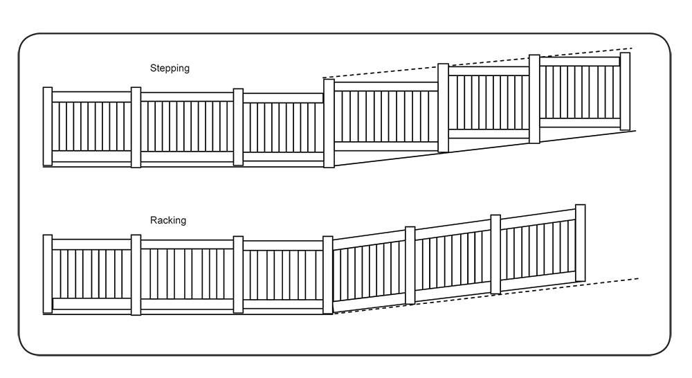 Vinyl Fence Step Down Vinyl Fence Step Down